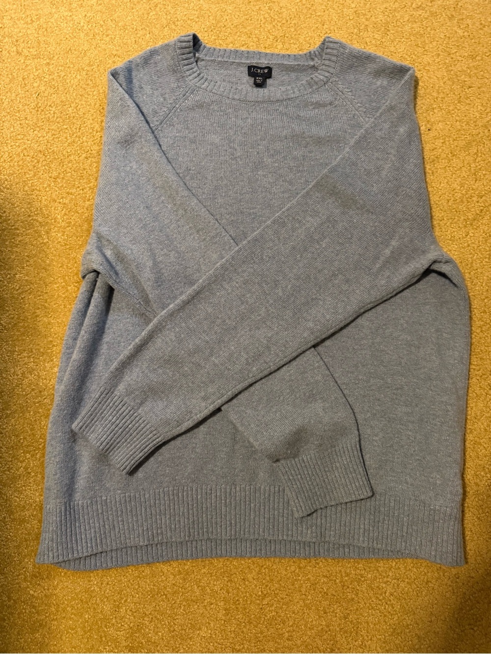 J. Crew Men’s Heather Light Blue Crewneck Sweater